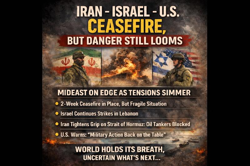 ईरान-इजरायल-अमेरिका टकराव पर विराम, लेकिन खतरा बरकरार – दुनिया सांस थामे देख रही हालात